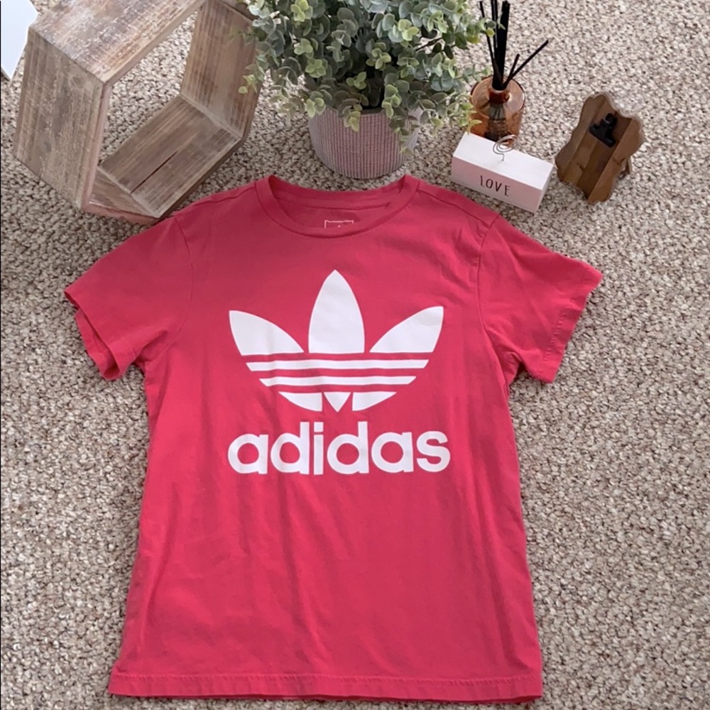 Pink adidas shirts sleeve shirt